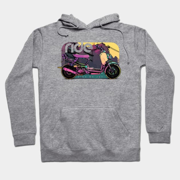 Ride ruckus cyber Hoodie by NighOnJoy